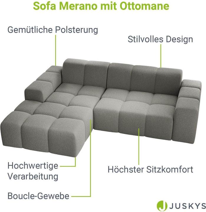 Actual product image Juskys Merano sofa left (Corner sofa)
