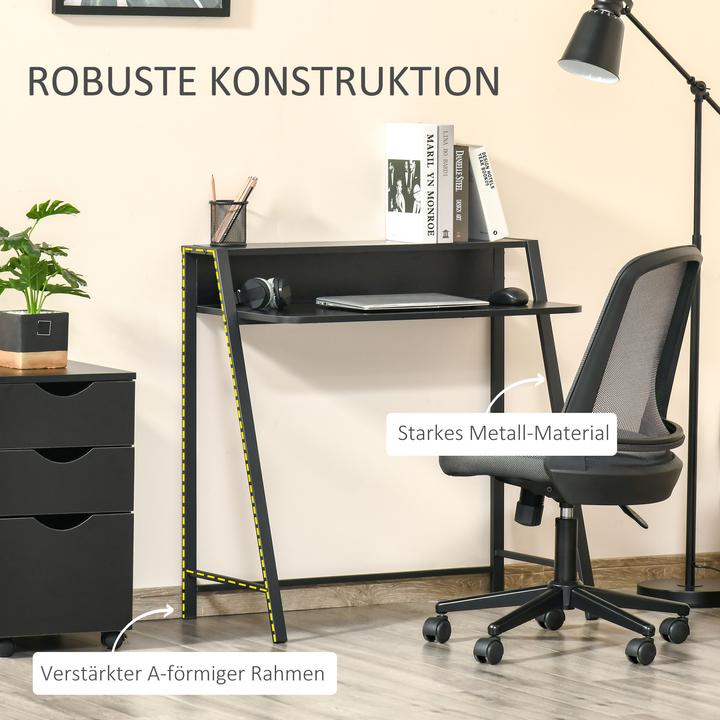 Produktbild Homcom Schreibtisch in Walnuss-Optik (84 x 45 x 85 cm)