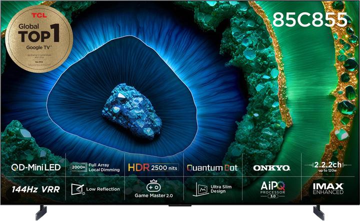 Produktbild TCL 85C855 (85", Mini-LED, 4K, 2024)