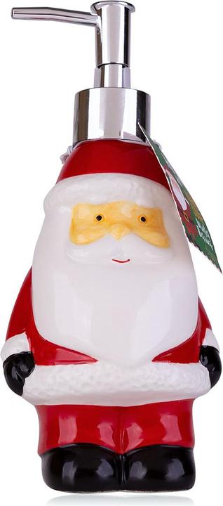 Produktbild Accentra Seifenspender aus Keramik mit Flüssigseife SANTA in Weihnachtsmann Design (Handseifenspender, 350 ml)