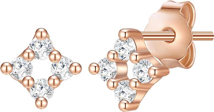 Produktbild Glanzstücke München Damen Quadrat Sterling Silber Zirkonia roségold - 31310 (Sterling Silber)