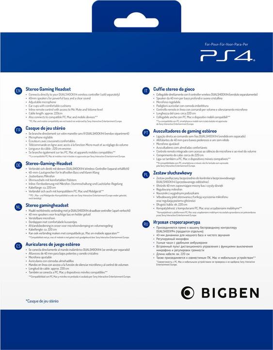 Actual product image Bigben Stereo Headset V3 (Cable)