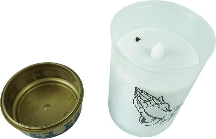 Produktbild Novaliv LED Grablicht weiss Dauerbrenner Flackereffekt inkl. Batterien Grabkerzen Friedhofskerze Gedenkkerze (4 Stk.)