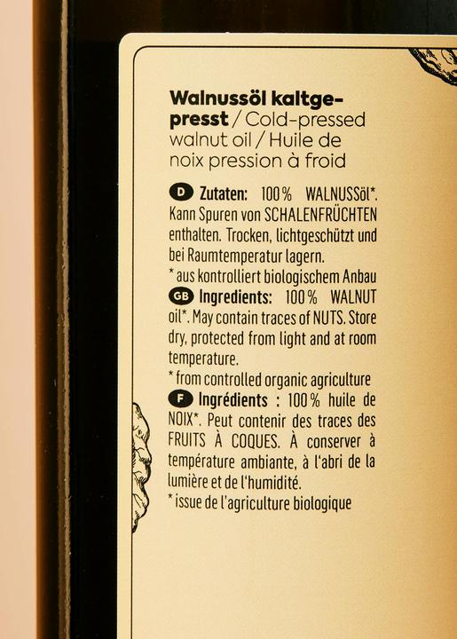 Actual product image KoRo Organic cold-pressed walnut oil (500 ml)