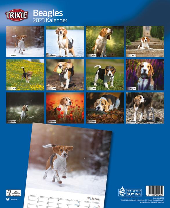 Actual product image Trixie Baby Calendar beagles