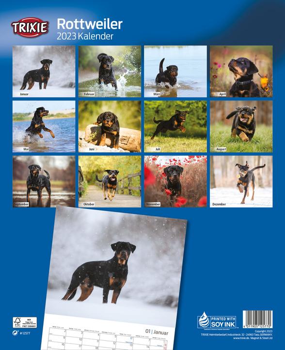 Actual product image Trixie Baby Calendar Rottweiler