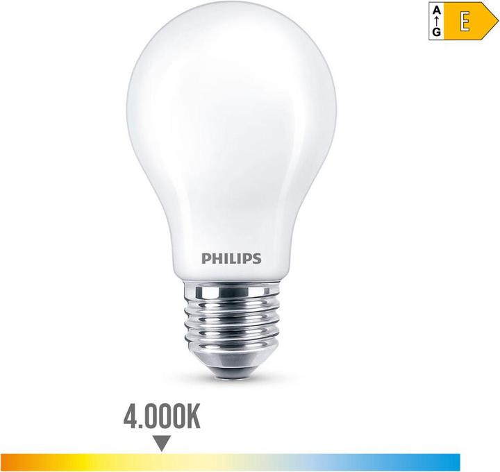 Immagine prodotto Philips LED-Lampe Standard E 8,5 W E27 1055 lm Ø 6 x 10,4 cm (4000 K) (E27, 8.50 W, 1055 lm, 1 x, E)