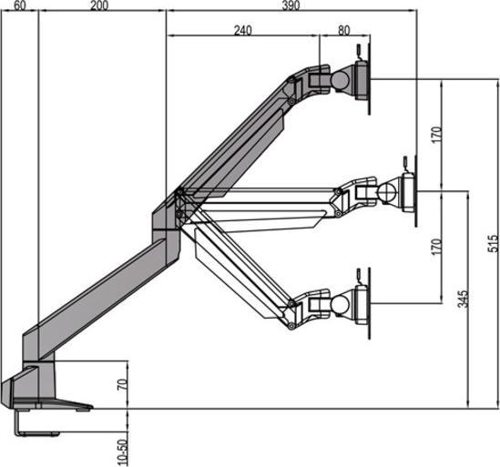Actual product image Multibrackets MB Gas lift arm HD (Table, 32")