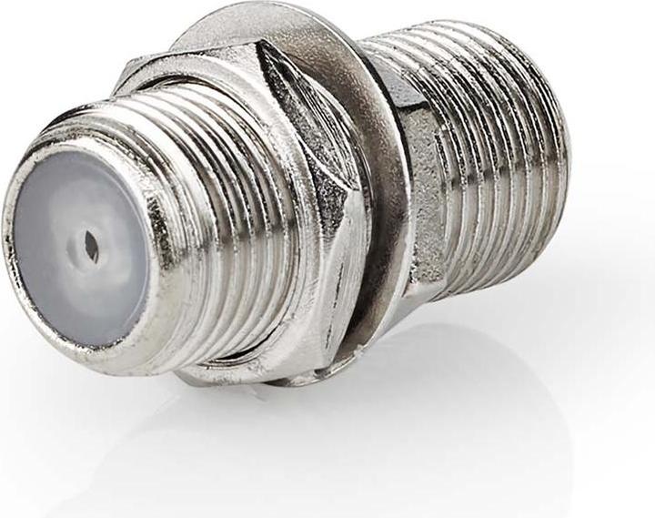 Image du produit Nedis Adaptateur de satellite et d'antenne | F femelle | F femelle | Nickelé | 75 Ohm | Droit | Métal (Câble d'antenne)