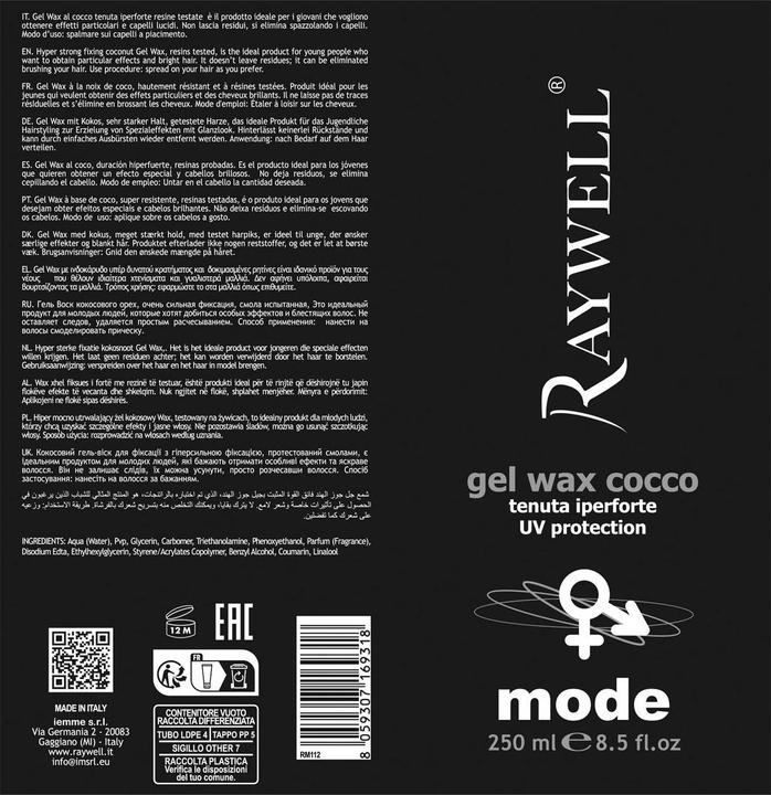 Immagine prodotto Raywell MODE Cera Gel Cocco (Gel per capelli, 250 ml)