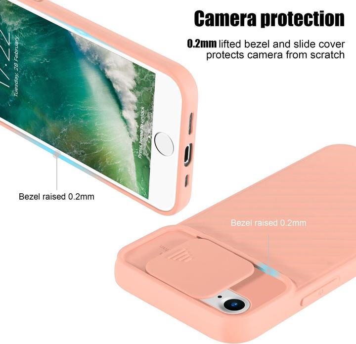 Immagine prodotto Cadorabo Cover in TPU con protezione della fotocamera (Apple iPhone 7, Apple iPhone SE (seconda generazione))