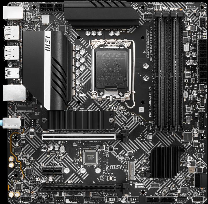 Image du produit MSI PRO B660M-A DDR4 (LGA 1700, Intel B660, mATX)