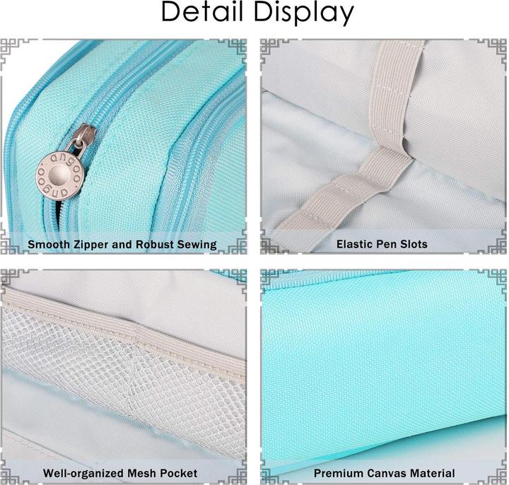 Actual product image Only-Bags.Store Pencil case for school with 3 compartments, large capacity, pencil case, stationery