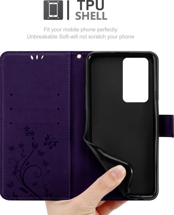 Image du produit Cadorabo Couverture du livre de fleurs (Huawei P40 Pro)