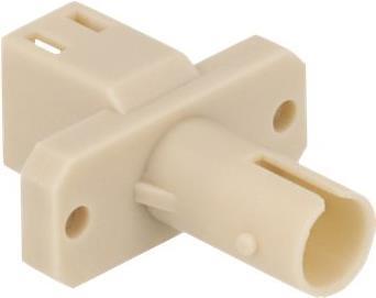 Produktbild Delock LWL Hybrid Kupplung LC Simplex Buchse zu ST Simplex Buchse beige (Netzwerk Kupplung)