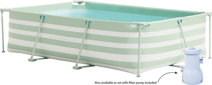 Produktbild Swim Essentials Luxus-Pool mit grünen Streifen (300 x 200 x 75 cm)