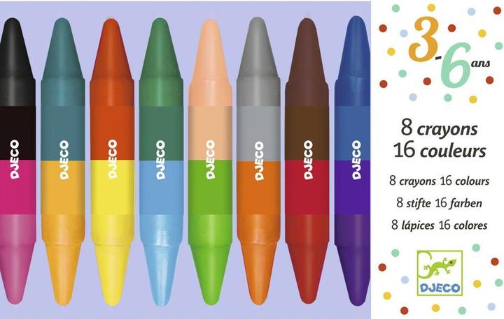 Actual product image Djeco Wax crayon colors (Multicoloured, 8 x)