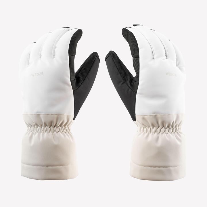 Actual product image Wedze Ski gloves adults warm - 500 white (XL)