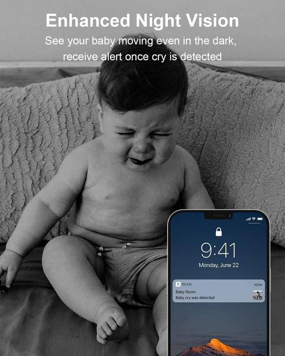 Image du produit WUUK 4MP/2.5K Innenüberwachungskamera mit App und magnetischem Standfuss
