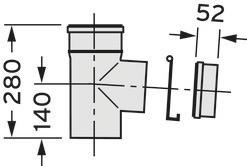 Actual product image Vaillant Inspection element for rigid flue gas pipe DN 130. PP