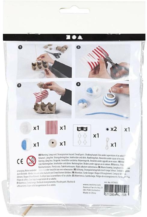 Produktbild Creativ Company Bastelset Mini Piratenschiff 7-teilig