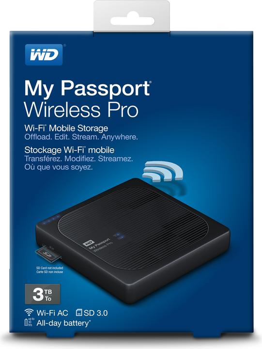 Actual product image WD My Passport Wireless Pro (3 TB)