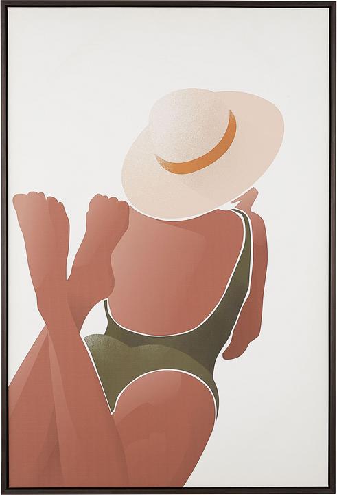 Immagine prodotto Beliani Quadro su tela marrone/bianco motivo donna 63 x 93 cm FELTRINA (63 x 93 cm)