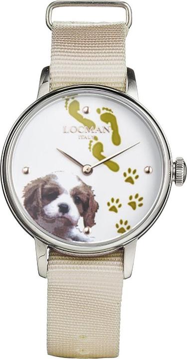Actual product image Locman Italy Ladies Watch 1960 Fantasy Dog Ref. F253A08S-00WHCA2NJ (Analogue wristwatch, 32 mm)