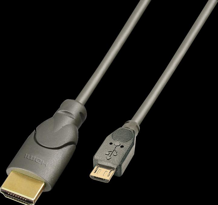 Immagine prodotto Lindy MHL (Micro USB) — HDMI (Typ A) (2 m, HDMI, USB)