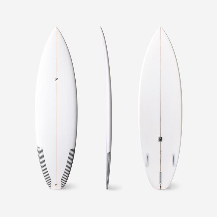 Olaian Shortboard Performance mit Futures Box ohne Finnen weiss (6')
