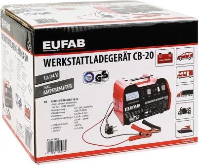 Immagine prodotto Eufab Caricabatterie da officina 12-24V 18-12A (24V, 18 A)