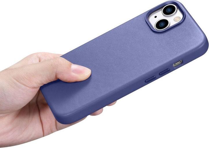 Actual product image iCarer case leather cover genuine leather iPhone 14 Plus light purple (compatible with MagSafe) (Apple iPhone 14 Plus)