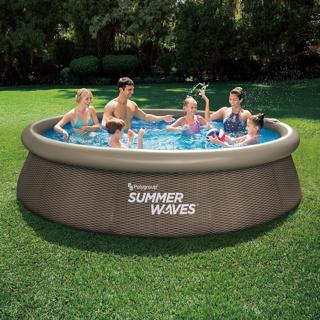 Actual product image Summer Waves Pool Quick Set Dark Double Rattan 366 X 76 Cm