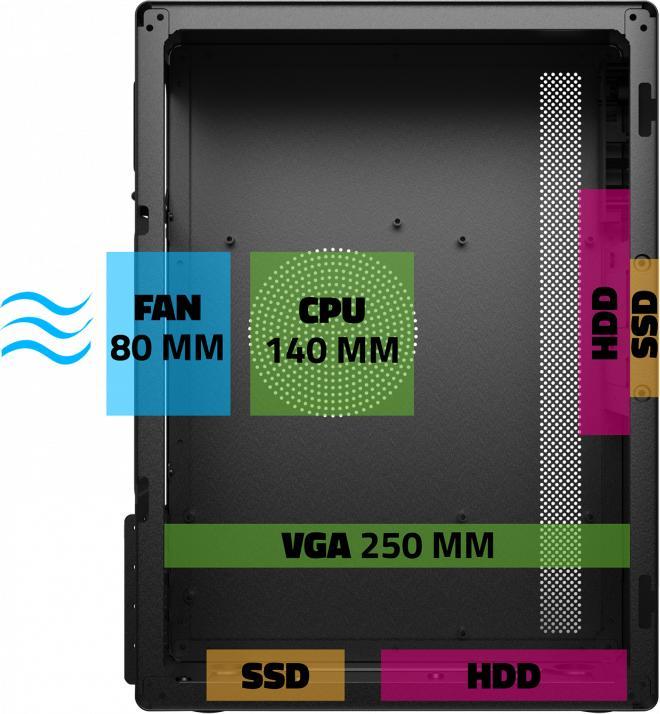Immagine prodotto Advance Boitier Mini Tour Micro ATX Optima (Noir) (mATX, Mini-ATX)