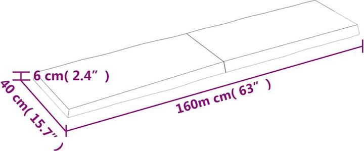 Actual product image VidaXL Aneta (160 x 40 x 6 cm)