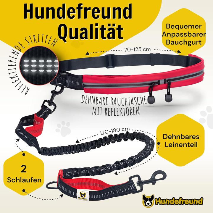 Actual product image Hundefreund Joggingleine mit Bauchgurt (Dog, Jogging, Pushbike)