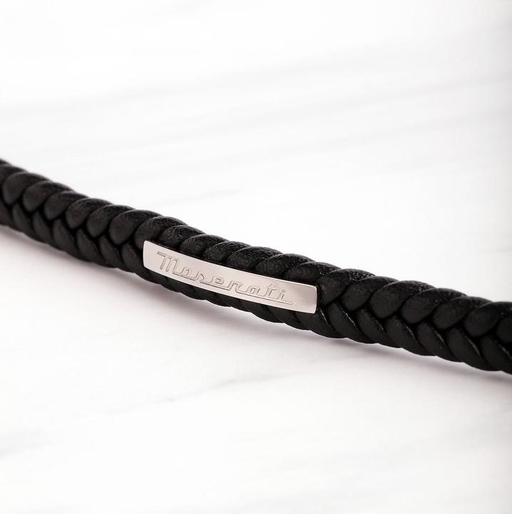 Immagine prodotto Maserati Bracciale (23 cm, Acciaio inossidabile, Cuoio, Riciclato)
