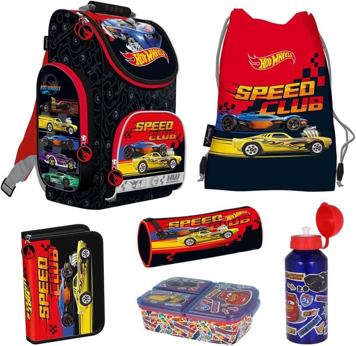 Actual product image Hot Wheels 7-teiliges Schulranzen Set - Cars