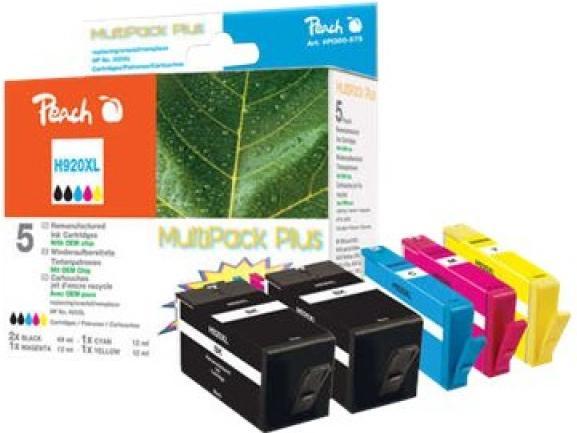 Image du produit Peach Cartouches d'encre Spar Plus avec puce compatible avec le n° 920XL (M, C, Y, CF)