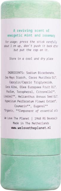 Produktbild We Love The Planet Mighty Mint - Belebend mit Minze & Rosmarien (Stick)