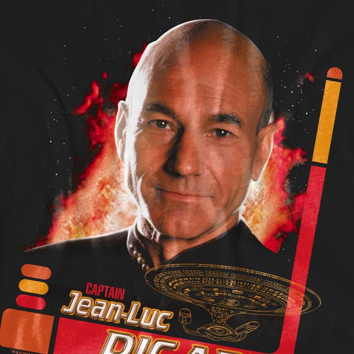 Actual product image Unisex Adult Jean-Luc Picard T-Shirt (L)