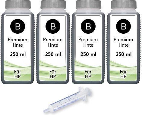 Actual product image Druckfuxx 1000ml Drucker Tinte für HP 302 XL Envy 4520 4521 4522 4524 4525 4526