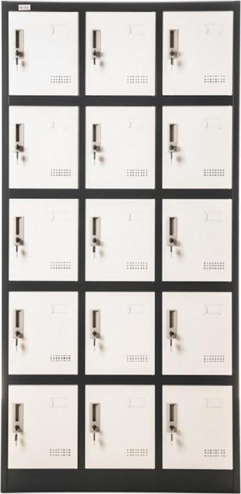 Actual product image Jet-Line Metal locker Locker 15 compartments BUDAPEST locker dark grey-white