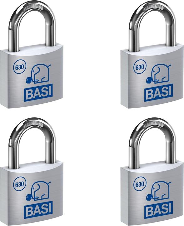 Actual product image BASI 4-teiliges Vorhängeschloss-Set, gleichschliessend