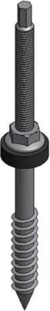 Van der Valk Solar Systems 747920 Stainless steel suspension bolt M12x250mm (Solar system mounting material)