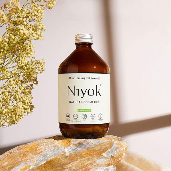 Image du produit Niyok Bain de bouche Huile de coco Menthe poivrée (500 ml, Bains de bouche)