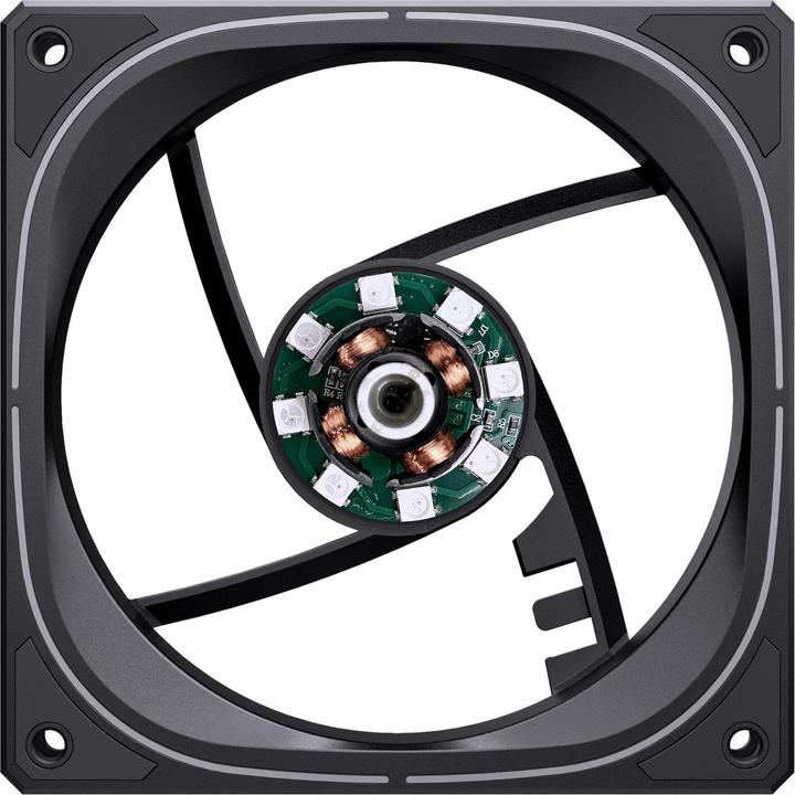 Actual product image Jonsbo FR-505, ARGB 5V 3PIN, Reversed - black (120 mm, 1 x)