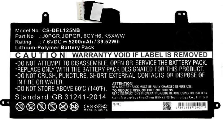 Immagine prodotto AGI Batteria compatibile con Dell Latitude 5285 2-in-1 - Batteria - 5.200 mAh (1 Celle, 5200 mAh)