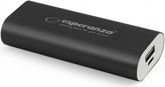 Esperanza EMP105K Hadron - Nero - Universale - Rettangolo - 4400 mAh - USB - 5 V (4400 mAh, 16.28 Wh)