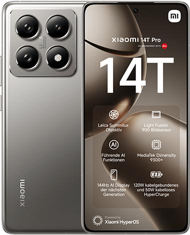 Xiaomi 14T (512 GB, Titan Grey, 6.67", SIM + eSIM, 50 Mpx, 5G)